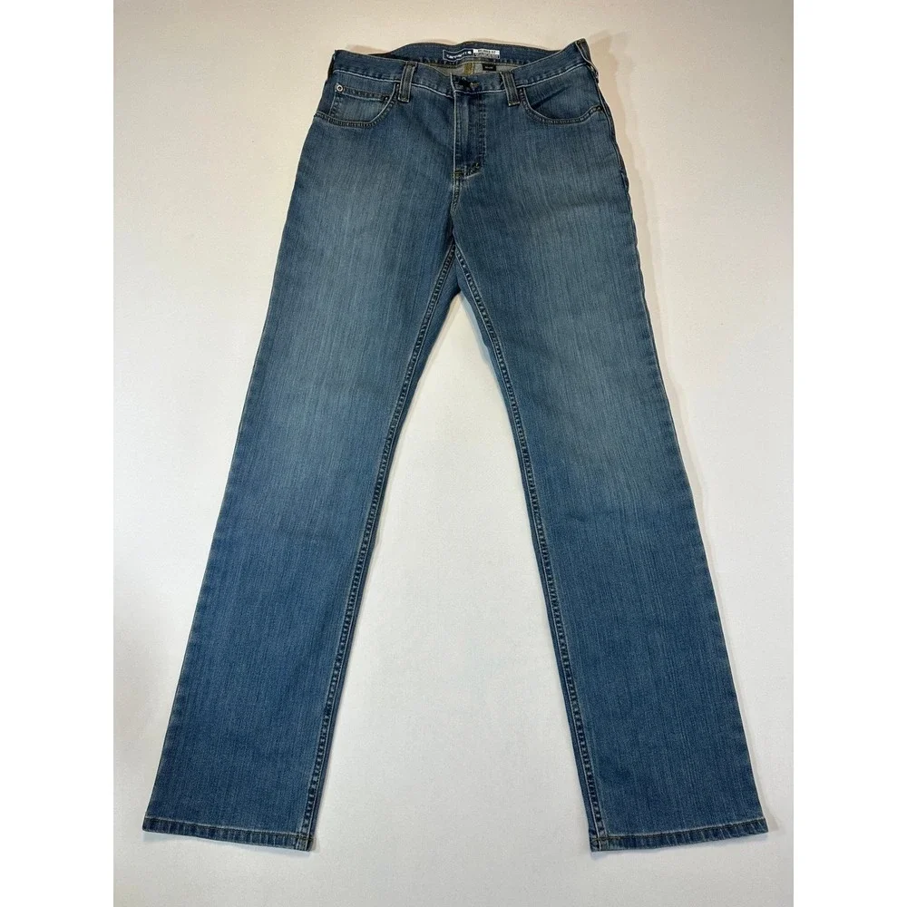 Carhartt Mens Rugged Flex Straight Jeans 102804 NWT 30x32 Blue BD2804-M